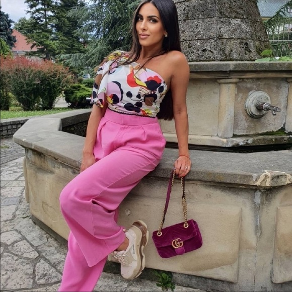 Zara Tops Zara Floral Asymmetric Top Poshmark